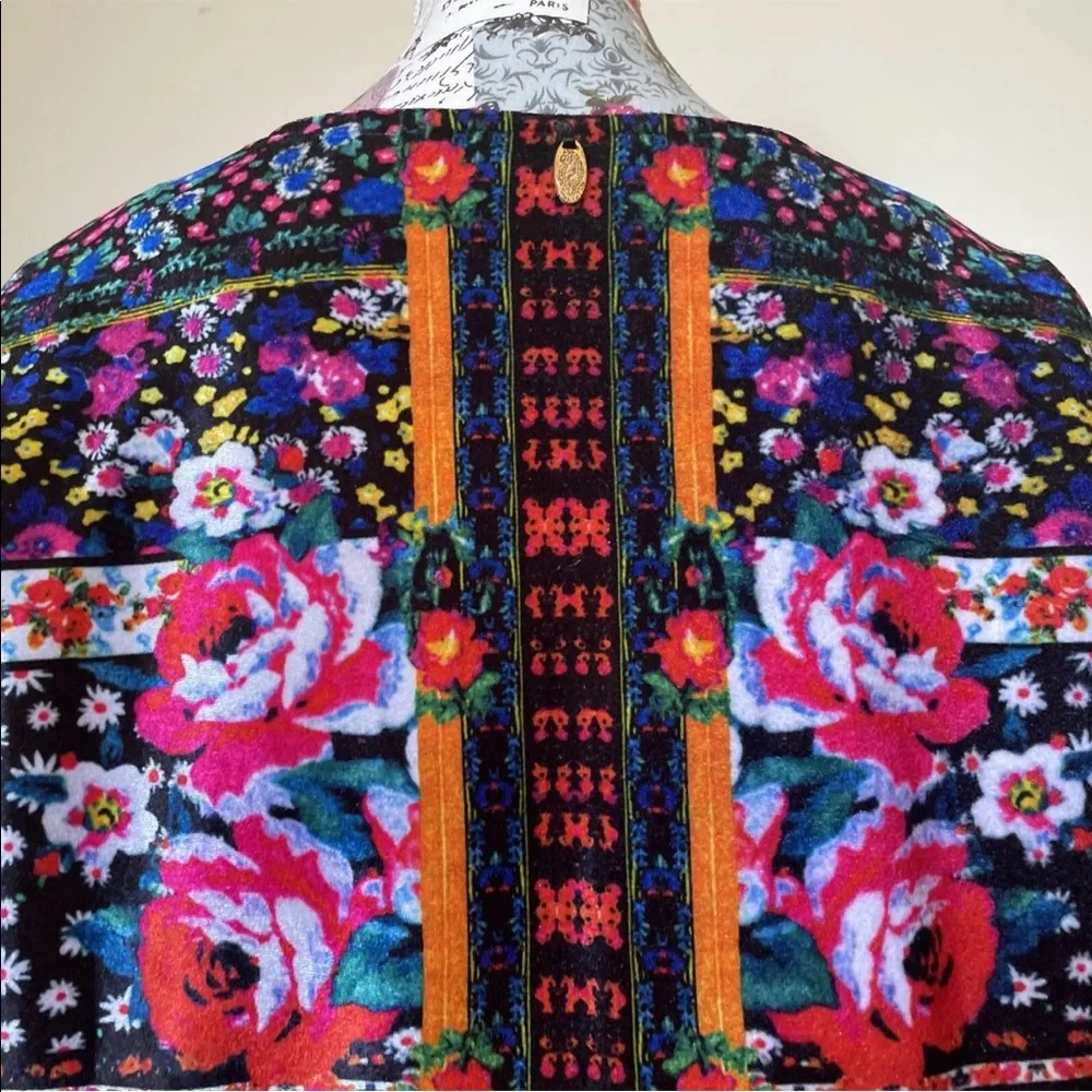 RUBY YAYA Velvet embroidered jacket Size Medium M Romero floral beaded print - Picture 4 of 12